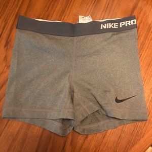 Gray Nike Pro Shorts